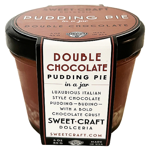 Sweet Craft Dolceria Double Chocolate Pudding Pie in a Jar, 3 oz