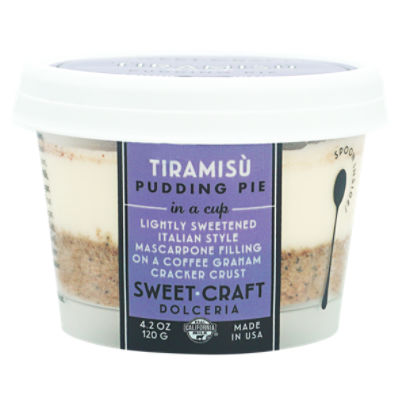 Sweet Craft Dolceria Tiramisù Pudding Pie in a Cup, 4.2 oz