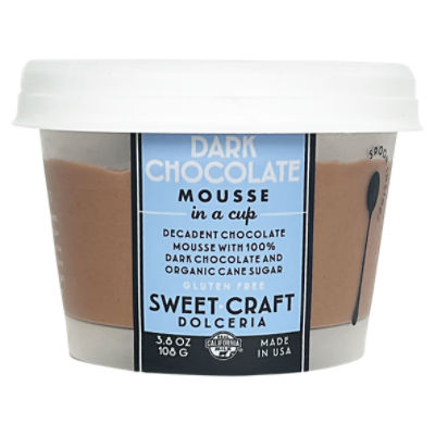 Sweet Craft Dolceria Dark Chocolate Mousse in a Cup, 3.8 oz