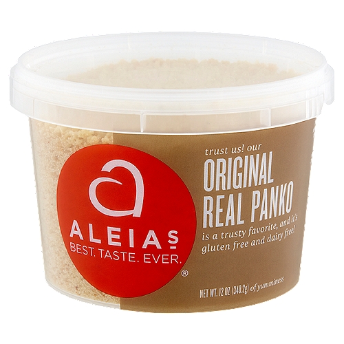 Aleias Original Real Panko, 12 oz
Trust us! Our Original Panko is a trusty favorite, and it's gluten free and dairy free!