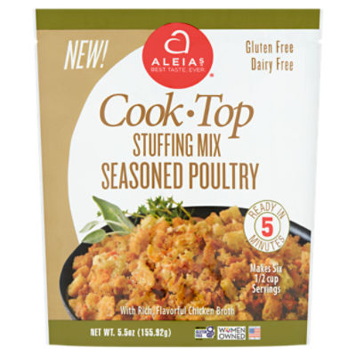 Aleias Cook Top Seasoned Poultry Stuffing Mix, 5.5 oz