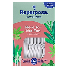 Repurpose Compostables Super Strong Assorted Utensils, 24 count