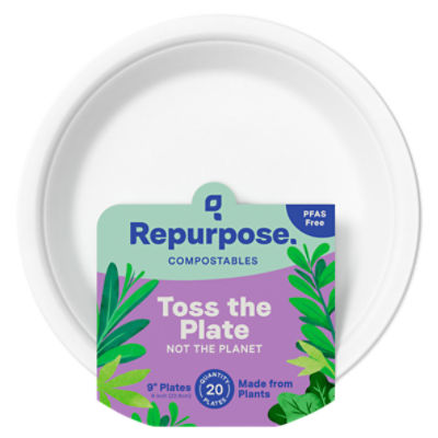Repurpose Compostables 9'' Plates, 20 count