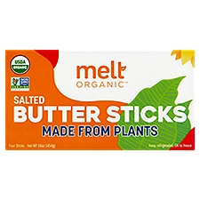 Melt Organic Salted Butter Sticks, 4 count, 16 oz, 16 Ounce