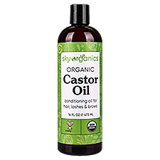 Sky Organics Organic Moisturizing Oil for Eyelashes Hair & Skin, Castor Oil, 16 Fluid ounce