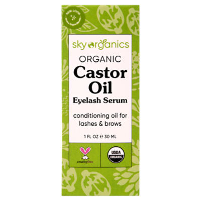 sky organics Organic Castor Oil Eyelash Serum, 1 fl oz