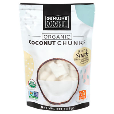 Genuine Coconut Organic Coconut Chunks, 4 oz