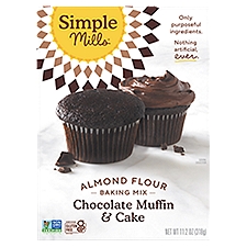 Simple Mills Almond Flour Chocolate Muffin & Cake, Baking Mix, 11.2 Ounce