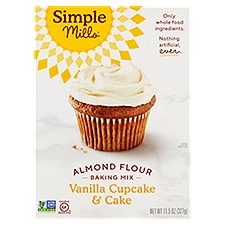 Simple Mills Vanilla Cupcake & Cake Mix, 11.5 Ounce