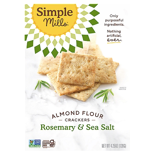 Simple Mills Rosemary & Sea Salt Almond Flour Crackers, 4.25 oz
Snack with Purpose
Our wholesome flour blend is powered by nuts & seends