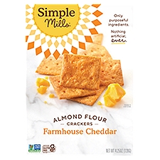 Simple Mills Farmhouse Cheddar Almond Flour Crackers, 4.25 Ounce