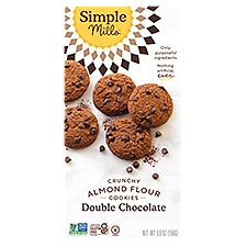 Simple Mills Crunchy Almond Flour Double Chocolate Cookies, 5.5 oz