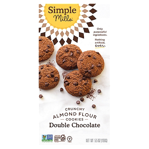 Simple Mills Crunchy Almond Flour Double Chocolate Cookies, 5.5 oz