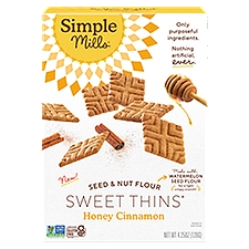 Simple Mills Seed & Nut Flour Honey Cinnamon Sweet Thins, 4.25 oz