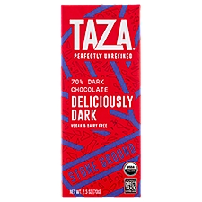 Taza Perfectly Unrefined Deliciously 70% Dark Chocolate, 2.5 oz