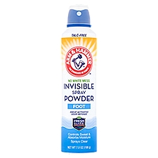 Arm & Hammer Invisible, Spray Foot Powder, 7 Ounce