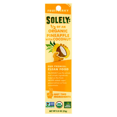 Solely Organic Pineapple with Coconut Fruit Jerky, 0.8 oz Fairway