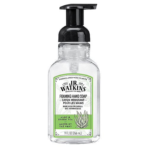 J.R Watkins Aloe & Green Tea Foaming Hand Soap, 9 fl oz