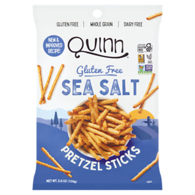 Quinn Whole Grain Sea Salt Pretzel Sticks, 5.6 oz