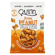 Quinn Creamy Peanut Butter Filled, Pretzel Nuggets, 7 Ounce