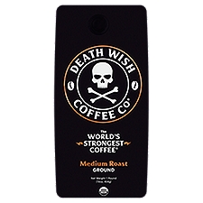 Death Wish Coffee Co Medium Roast Ground, Coffee, 16 Ounce