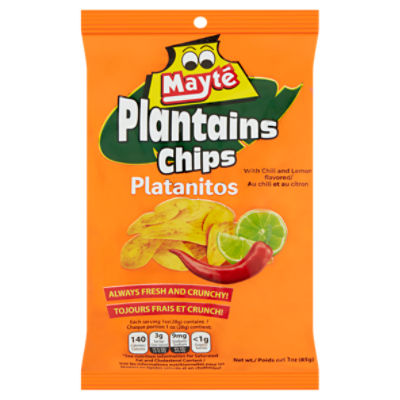 Mayté Plantains Chips With Chili and Lemon, 3 oz, 3 Ounce