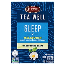 Celestial Seasonings TeaWell Sleep Chamomile Mint Caffeine Free Herbal, 0.5 Ounce