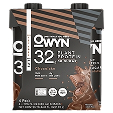 OWYN Elite Pro Chocolate Shakes, 11.15 fl oz, 4 count