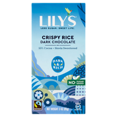 Lilys Crispy Rice Dark Chocolate, 3 oz