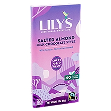 Lily's Salted Almond Milk Chocolate Style, Bar, 3 Ounce
