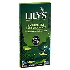 Lily's No Sugar Added Extremely Dark Chocolate, 2.8 oz