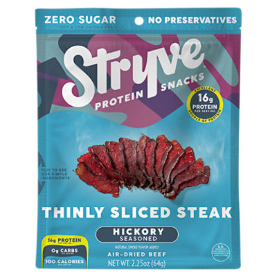 Stryve Protein Snacks Hickory Seasoned Thinly Sliced Steak, 2.25 oz