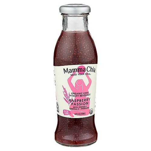 Mamma Chia Raspberry Passion Organic Chia Vitality Beverage, 10 fl oz