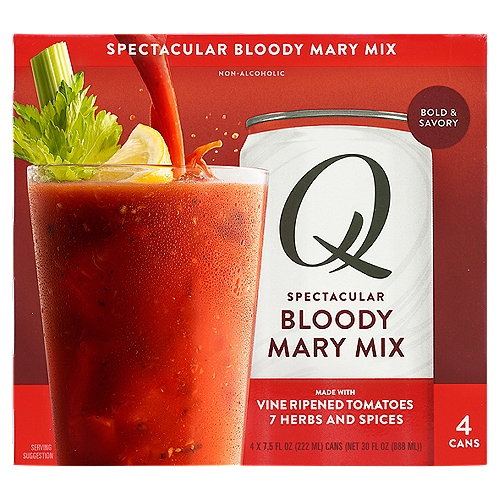 Q Non-Alcoholic Spectacular Bloody Mary Mix, 7.5 fl oz, 4 count