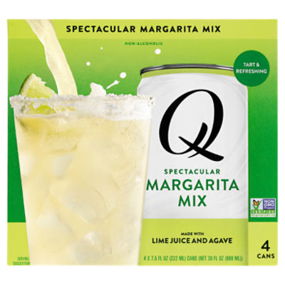 Q Spectacular Margarita Mix, 7.5 fl oz, 4 count, 30 Fluid ounce