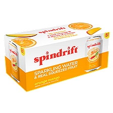 Spindrift Unsweetened Orange Mango, Sparkling Water, 96 Fluid ounce