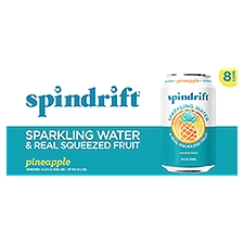Spindrift Unsweetened Pineapple Sparkling Water, 12 fl oz, 8 count