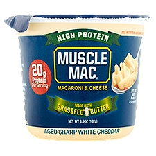 Muscle Mac High Protein Aged Sharp White Cheddar Macaroni & Cheese, 3.6 oz
