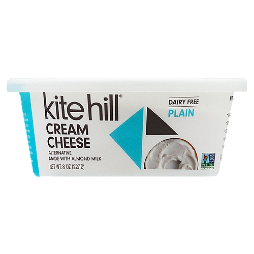 Cream Cheese, Plain 6/8oz
Our dairy free cream cheese alternative is velvety smooth, with a rich, subtly sweet flavor.

Kite Hill® was founded by an artisan chef, and you can tell with every delicious bite. Our cream cheese alternative is crafted with cultured almond milk for a truly mouth-watering experience. Eating plant-based foods feels great and the taste is irresistible.
