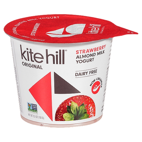 Kite Hill Original-Style, Strawberry 8/5.3oz
Dairy Free - Artisanal Almond Milk Yogurt

Live Active Cultures: S. Thermophilus, L. Bulgaricus, L. Acidophilus, Bifidobacteria.