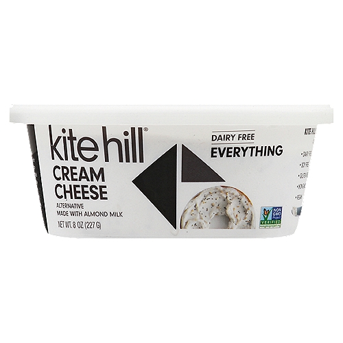 Plant-Based Artisans   Kite Hill  was founded by an artisan chef, and you can tell with every delicious bite. Our cream cheese alternative is crafted with cultured almond milk for a truly mouth-watering experience. Eating plant-based foods feels great and the taste is irresistible.  Spread on the full flavor of delicious herbs and seeds with this dairy free cream cheese alternative.