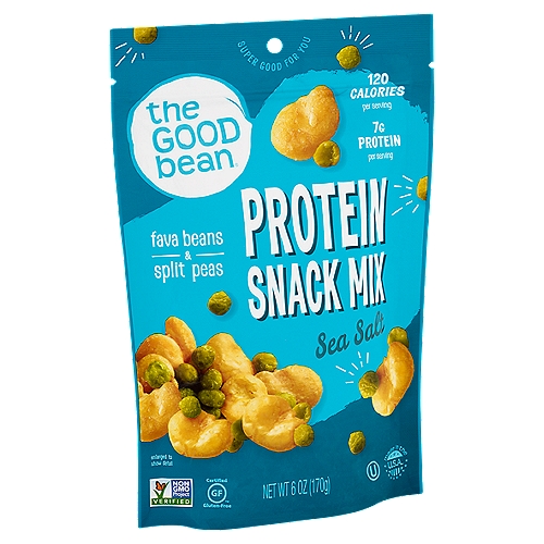 The Good Bean Sea Salt Protein Snack Mix, 6 oz