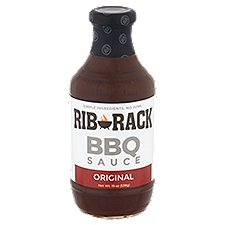 Rib Rack Original BBQ Sauce - All Natural, No Junk, 19 Ounce