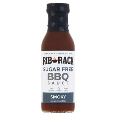 Rib Rack Smoky Sugar Free BBQ Sauce, 11 oz