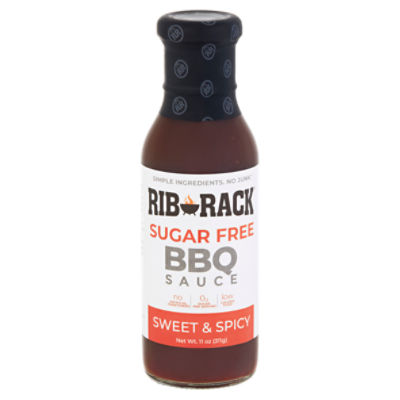 Rib Rack Sugar Free Sweet & Spicy BBQ Sauce, 11 oz ShopRite