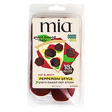 Mia Pepperoni Style Plant-Based, Deli Slices, 2.5 Ounce