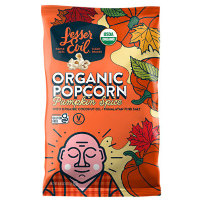 LesserEvil Pumpkin Spice Organic Popcorn, 6.4 oz