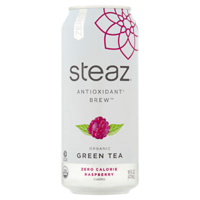 Steaz Organic Zero Calorie Raspberry Iced Green Tea, 16 fl oz ShopRite