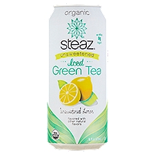 Steaz Unsweetened Lemon Organic Iced Green Tea, 16 fl oz