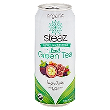 Steaz Organic Lightly Sweetened Super Fruit Iced Green Tea, 16 fl oz